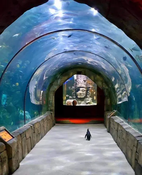 PsBattle: this penguin exploring the Audubon zoo in New Orleans