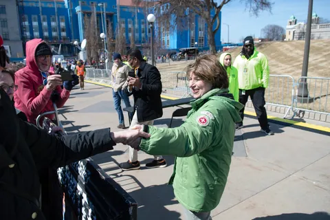 About 100,000 attended the No Kings protest in St. Paul, Minnesota, including a bald eagle