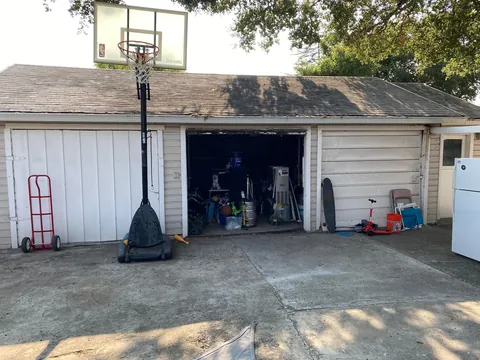 Turned my 1903 three car garage into 1/2 garage and 1/2 bedroom and bathroom my