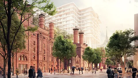 What do you think about this unorthodox solution — buildings ‘lifted up in the air’? Badaevskiy Brewery redevelopment by Herzog &amp; de Meuron