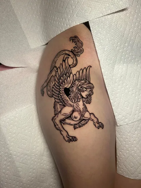 greek sphinx to match my dragon (ig: lanamation in upstate ny)