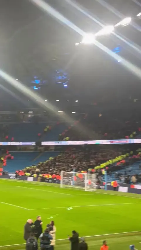 Manchester United fans chant “You cheating b*stards, you know what you are.” 