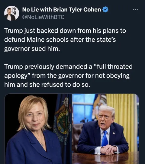 Trump's threats crashed and burned when she stood up the bully