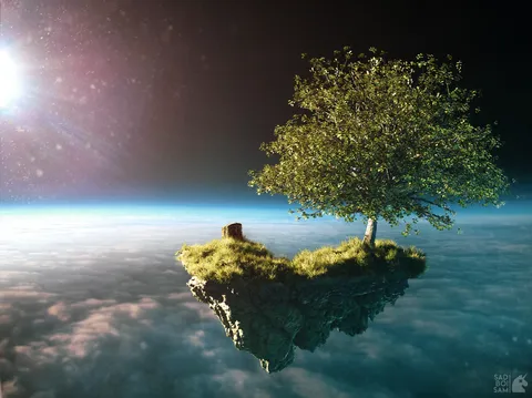 I made a realistic skyblock island.