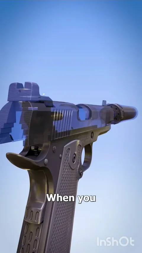 Animation on how pistol silencers work
