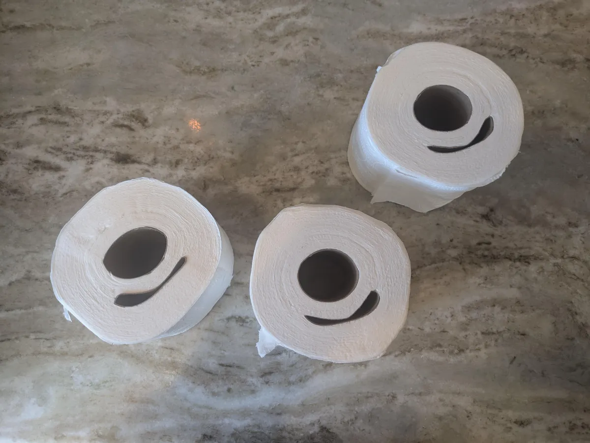 Double yolk toilet paper