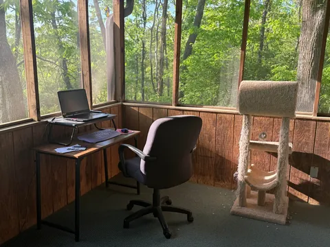 My bedroom patio: Writing nook