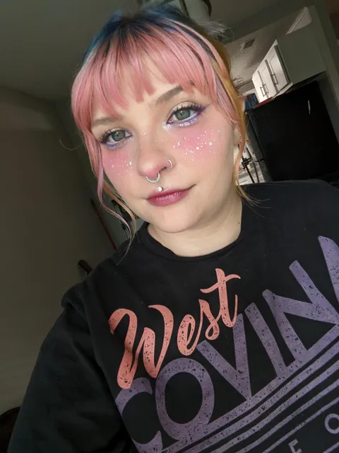 I'm obsessed with glitter freckles