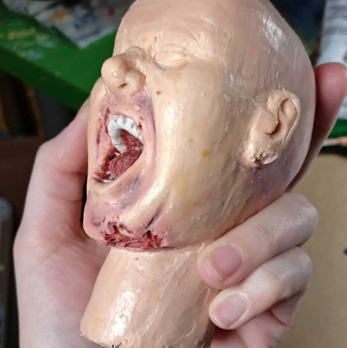 Wax figure chewed on by rats