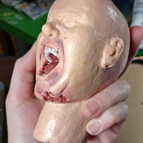 Wax figure chewed on by rats