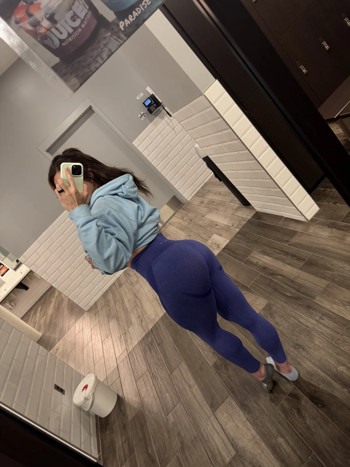 These blue leggings hug me just right