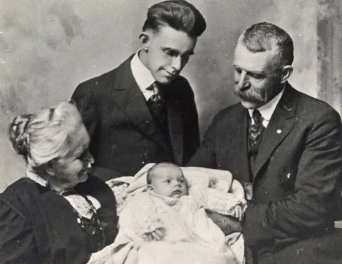 My Grandfather, Great-Grandfather, Great-Great-Grandfather, and Great-Great-Great Grandmother, ca 1918