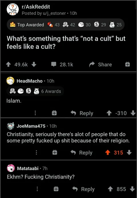 Do you guys think there is a pro Islam bias on reddit?
