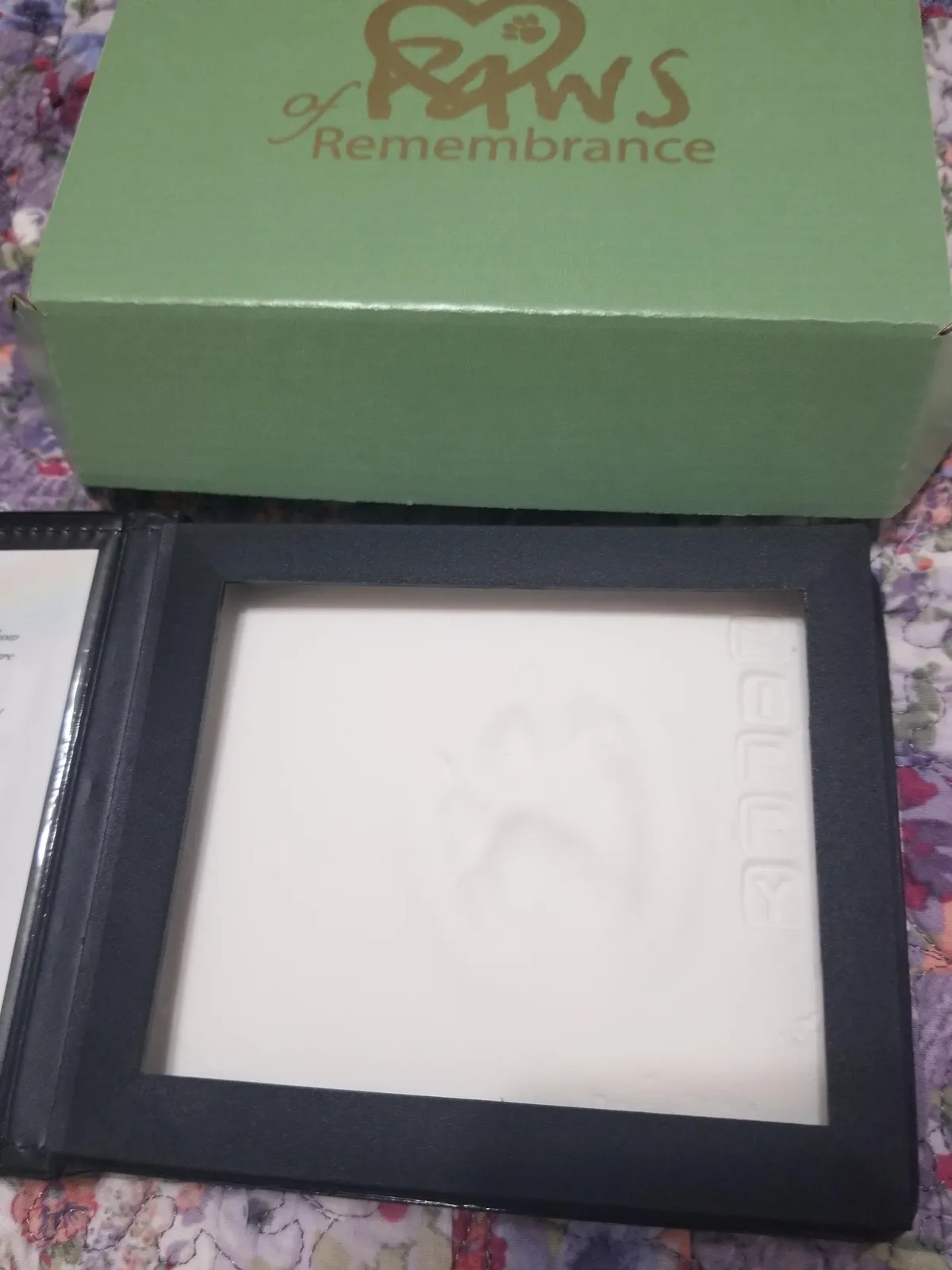 Pretty upset with the paw print I just got back from the vet after having my Shih Tzu of 13 years creamated.