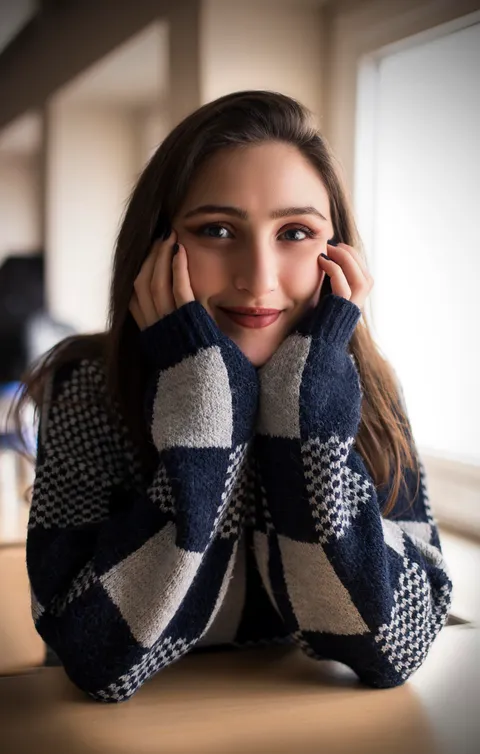 A portrait of my friend in the classroom :)