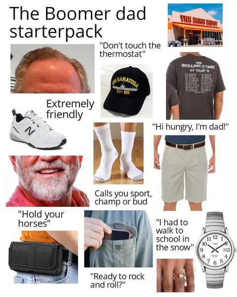 The boomer dad starterpack
