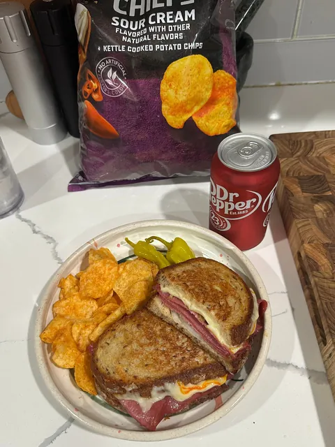 [homemade]salami, muenster, giardiniera and dijon on rye