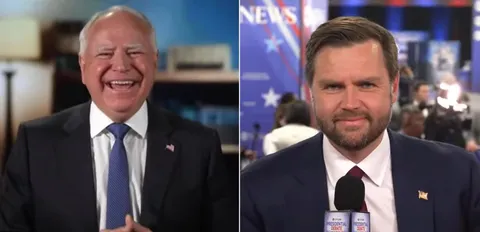 Vice Presidential candidates, each before commenting on the debate.