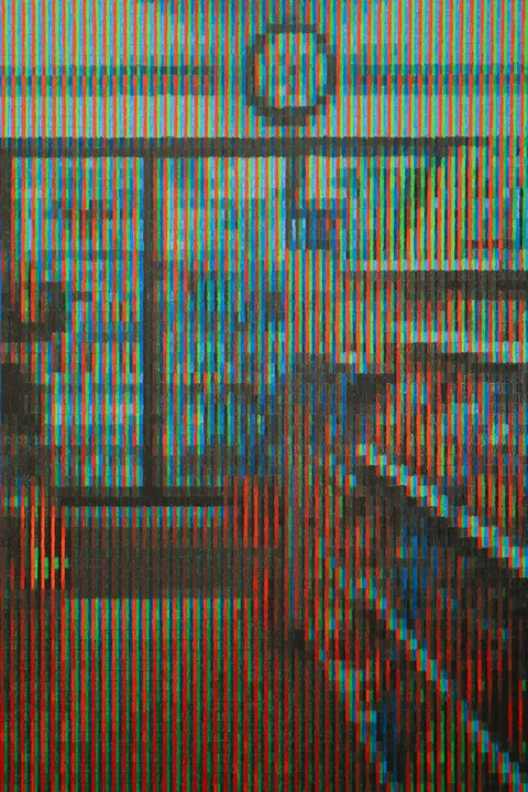 Feels right to post my painting here, 7-Eleven, RGB oil on aluminum, 48x36"