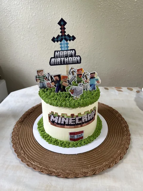Got a Minecraft cake for my brother and didn’t realize it said Minecrap till he was blowing his candles out