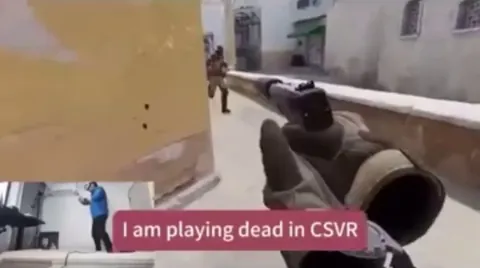 Playing dead in vr 