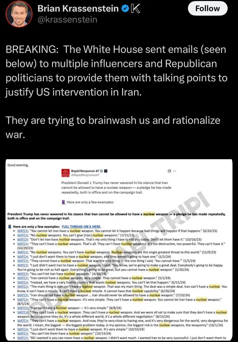 Influencers for war