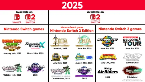 2025 Nintendo games graphic (updated)