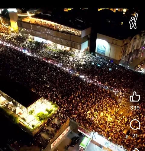 Protest march in Tbilisi against the russian law. 