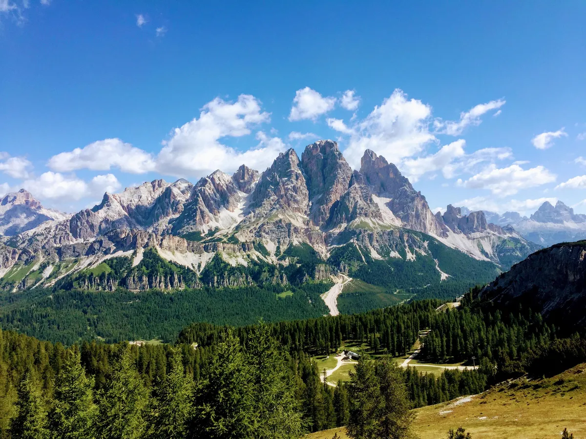 Dolomites in Italy this morning.