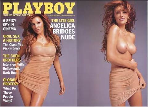 We’ve had a run of hot redheads on NostalgiaFapping lately. Let’s keep it going with Baywatch babe Angelica Bridges’ November 2001 Playboy spread.