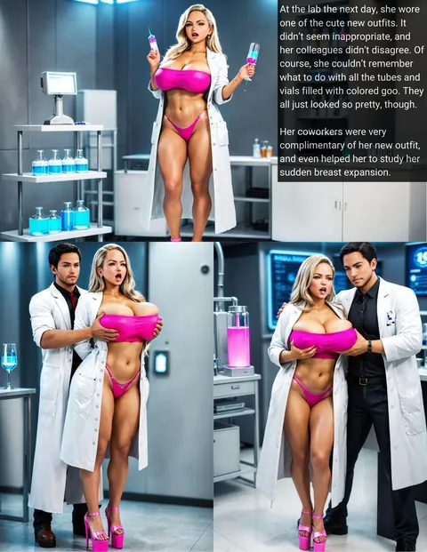 Dr. Lisa Accidentally Bimbofies Herself in the Lab