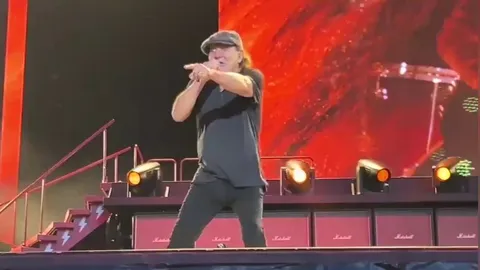 Brian Johnson(Vocalist) at 76 and Angus Young(Lead Guitar) at 69 still rocking harder than most people today! (clip from their ongoing tour)