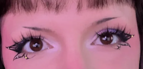 butterfly makeup (sorry for poor camera quality)