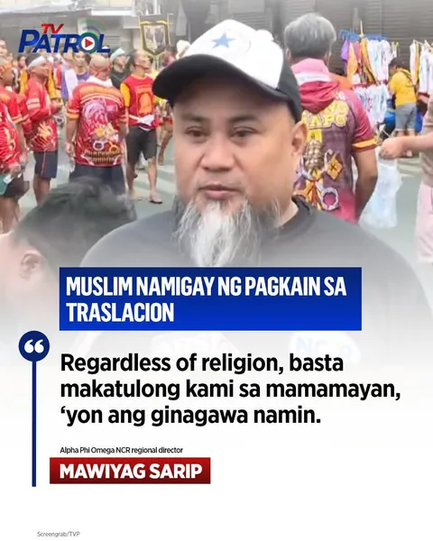 Muslim donates food during Traslacion: This is more than Religion