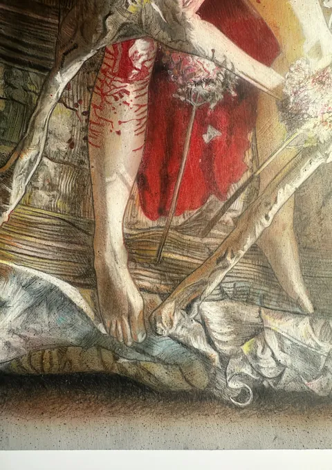 Nosferatu (2024) painting by me. Acrylic and coloured pencils on paper.