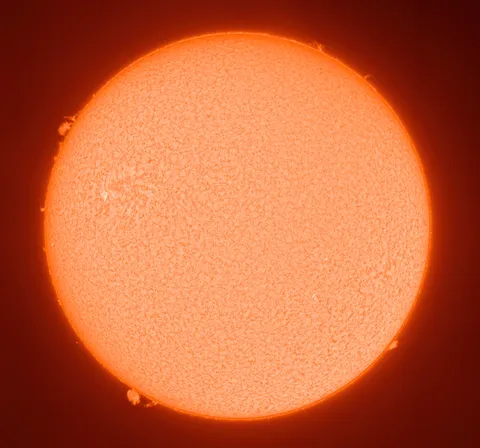 Sun in h-alpha wavelength from 10th of August