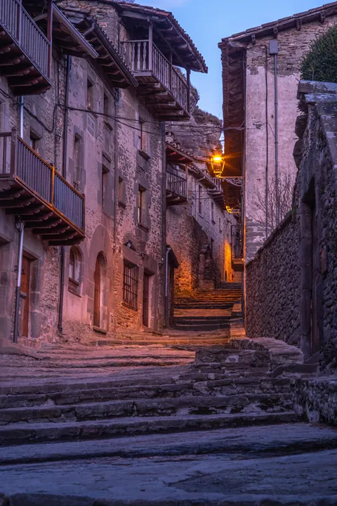 Rupit, a small medieval town in the mountains in Catalunya