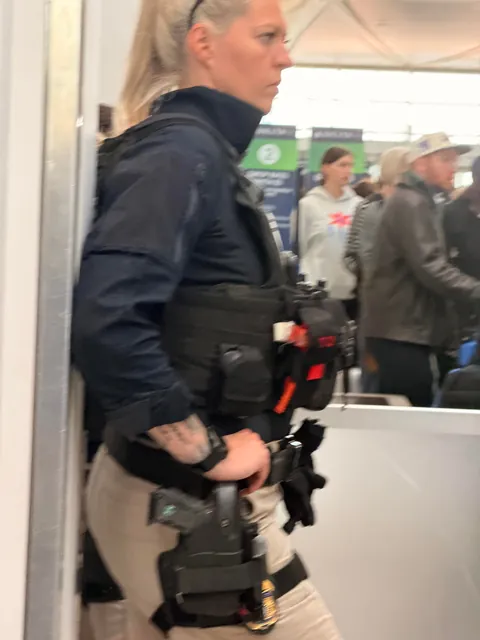 [OC] ICE is actually manning the security check in at JFK