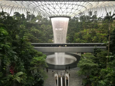Jewel in Singapore's Changi Airport, the best layover I've ever had.