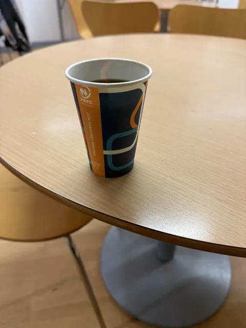 Coffee machine in the Uni library doesn’t give me a lid. I am only allowed lidded drinks in the library