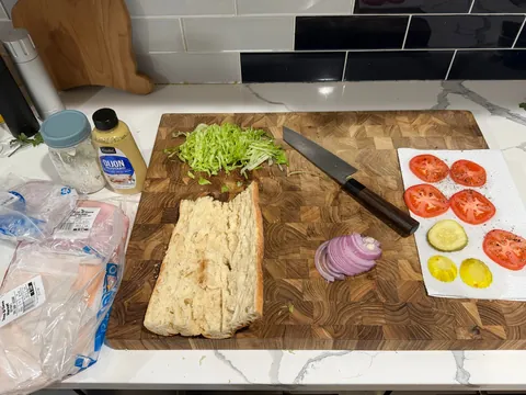 [homemade] sub sandwich.