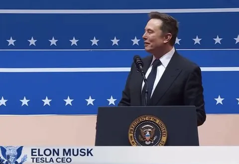 Elon Musk speaking at Trump’s Inauguration 