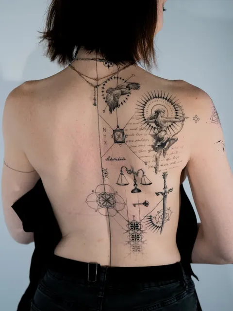 "A WHOLE UNIVERSE OF THOUGHTS BEHIND YOU" artwork by elva__ink / London /W-ink LDN Studio
