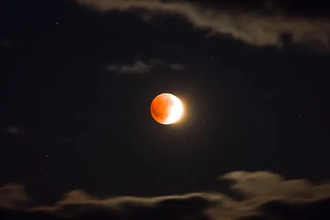 Today's Blood Moon Eclipse [OC]