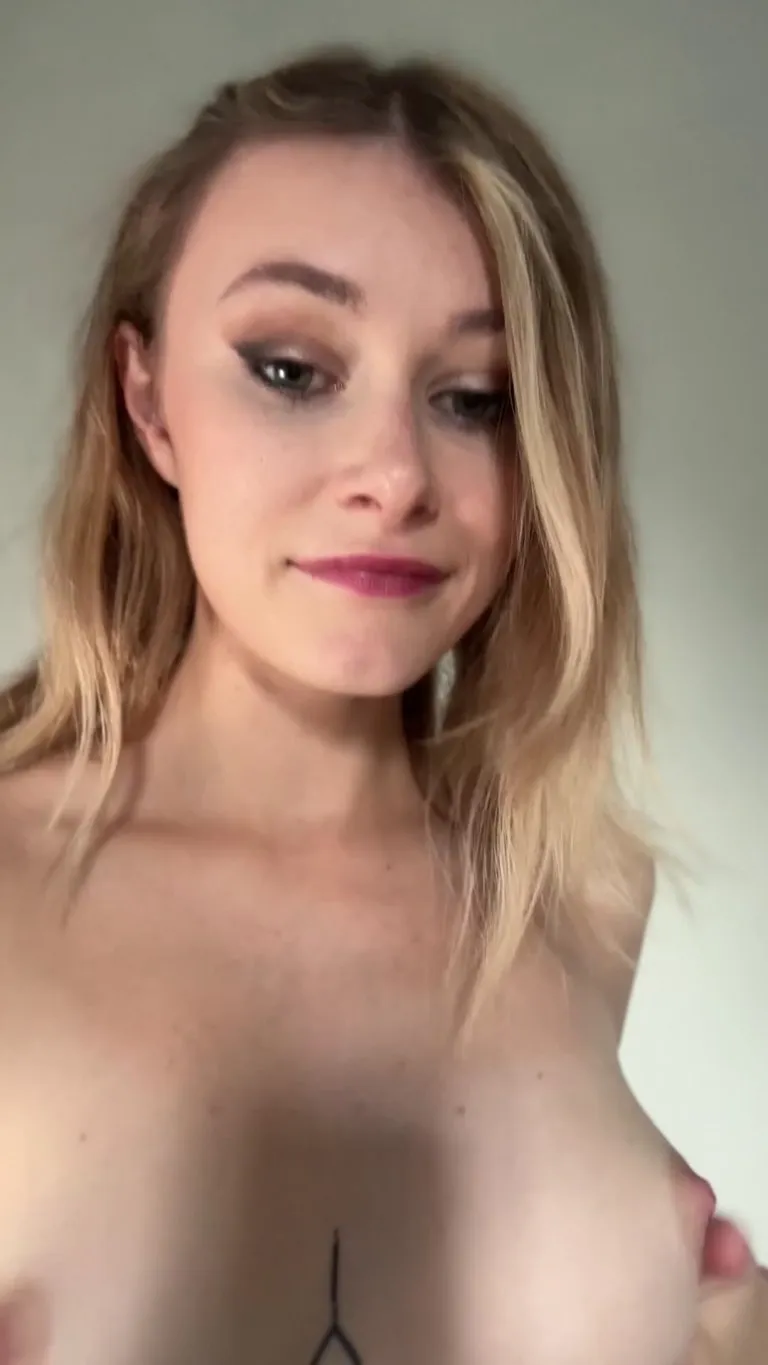 Tiny nipples on a petite set of boobs