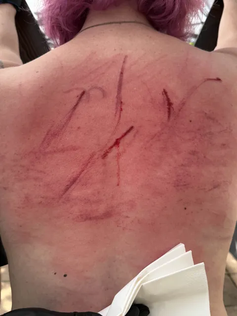 Short public scene trying out new gear