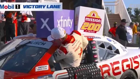 From victory lane to a stretcher