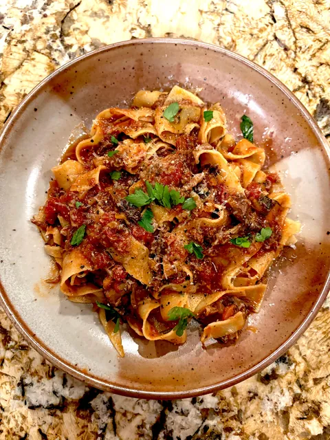 Short rib ragu with Pappardelle