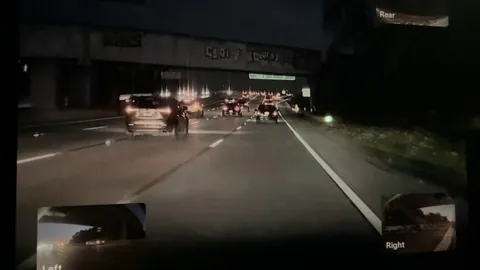 [OC] one idiot didn’t check blind spot, another froze and stopped on freeway.