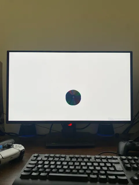 My little sister threw a stone at my new ROG Strix OLED monitor.... gg